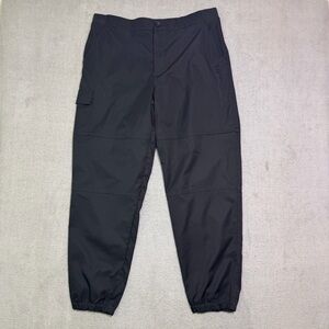 Lee Sweatpants Cargo Joggers Women’s 16 Medium Black Pull On Elastic Waist Taper